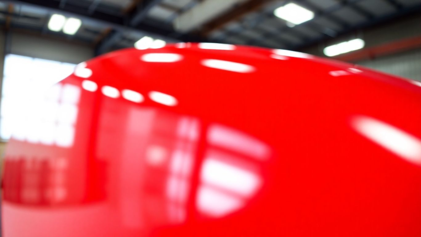 Carreta com funilaria e pintura recém-feitas.