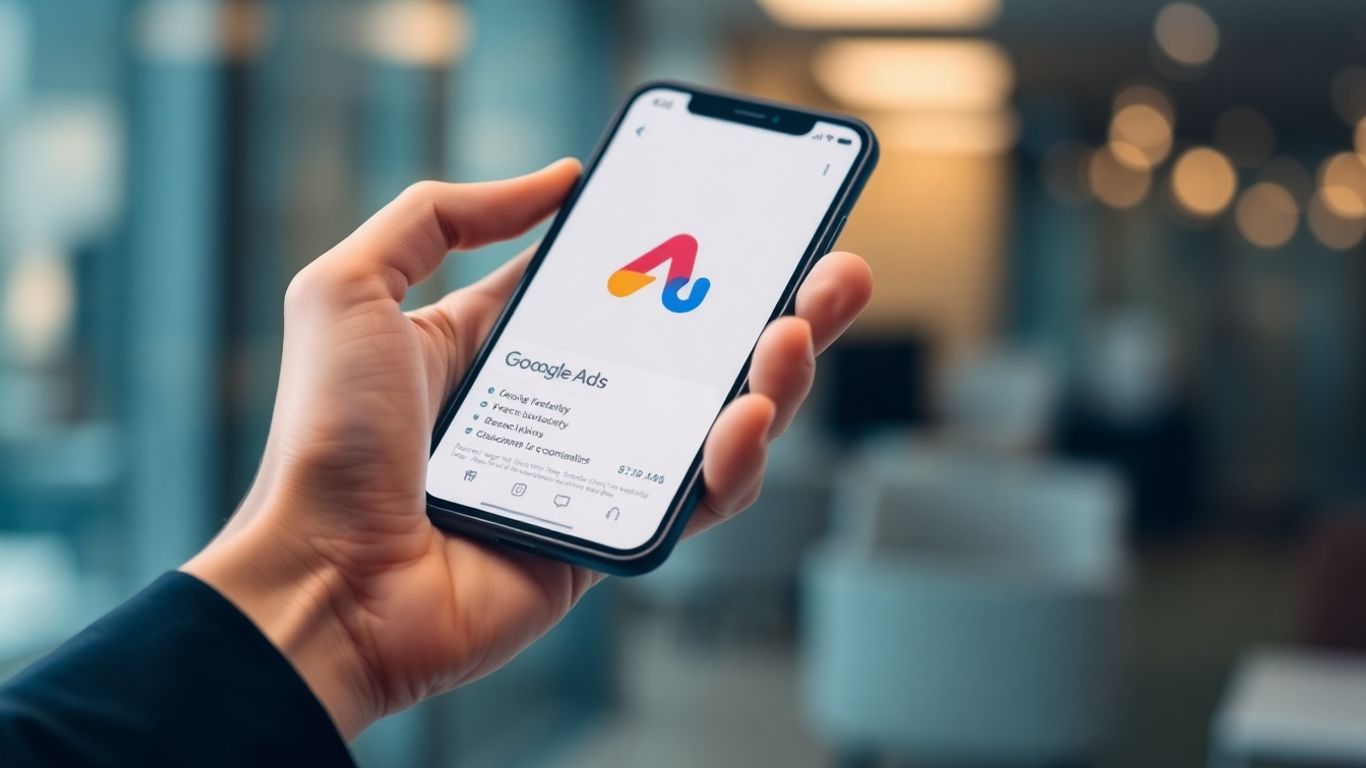 ภาพหน้าจอ Google Ads บนมือถือ