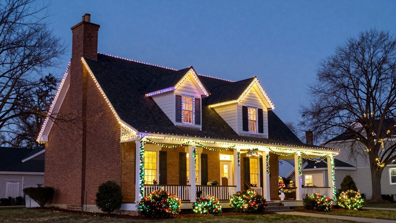 O'Fallon home with dazzling Christmas lights installation.