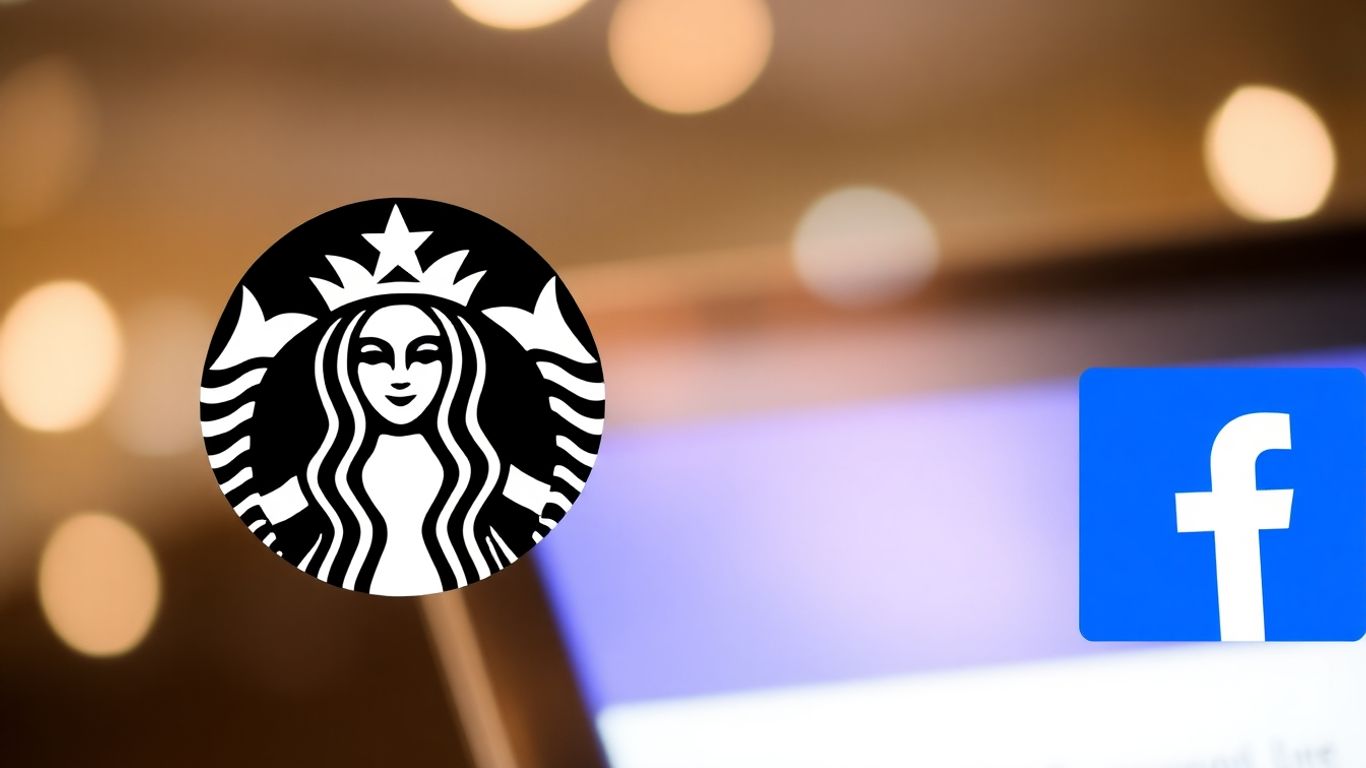 Starbucks and Facebook logos side-by-side