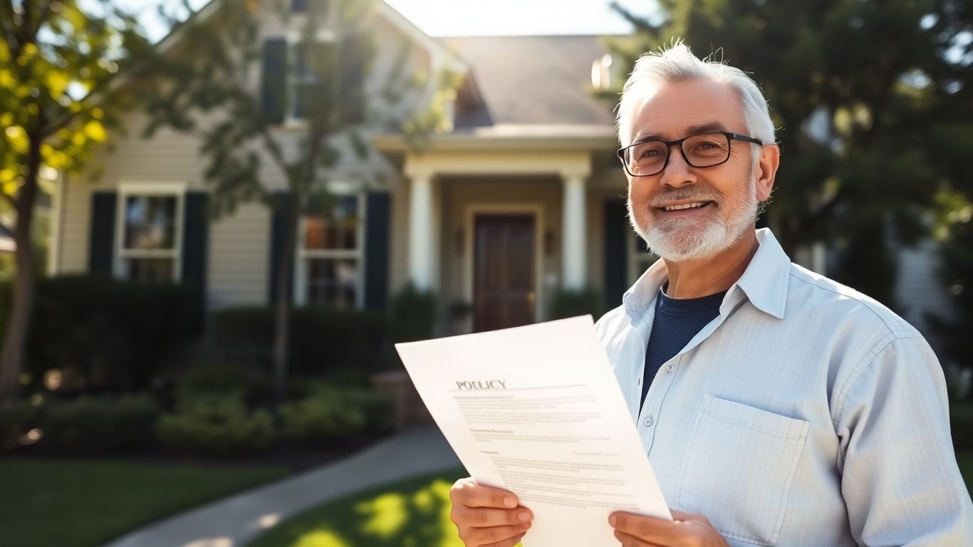 Casa segura con póliza de seguro de propietario.