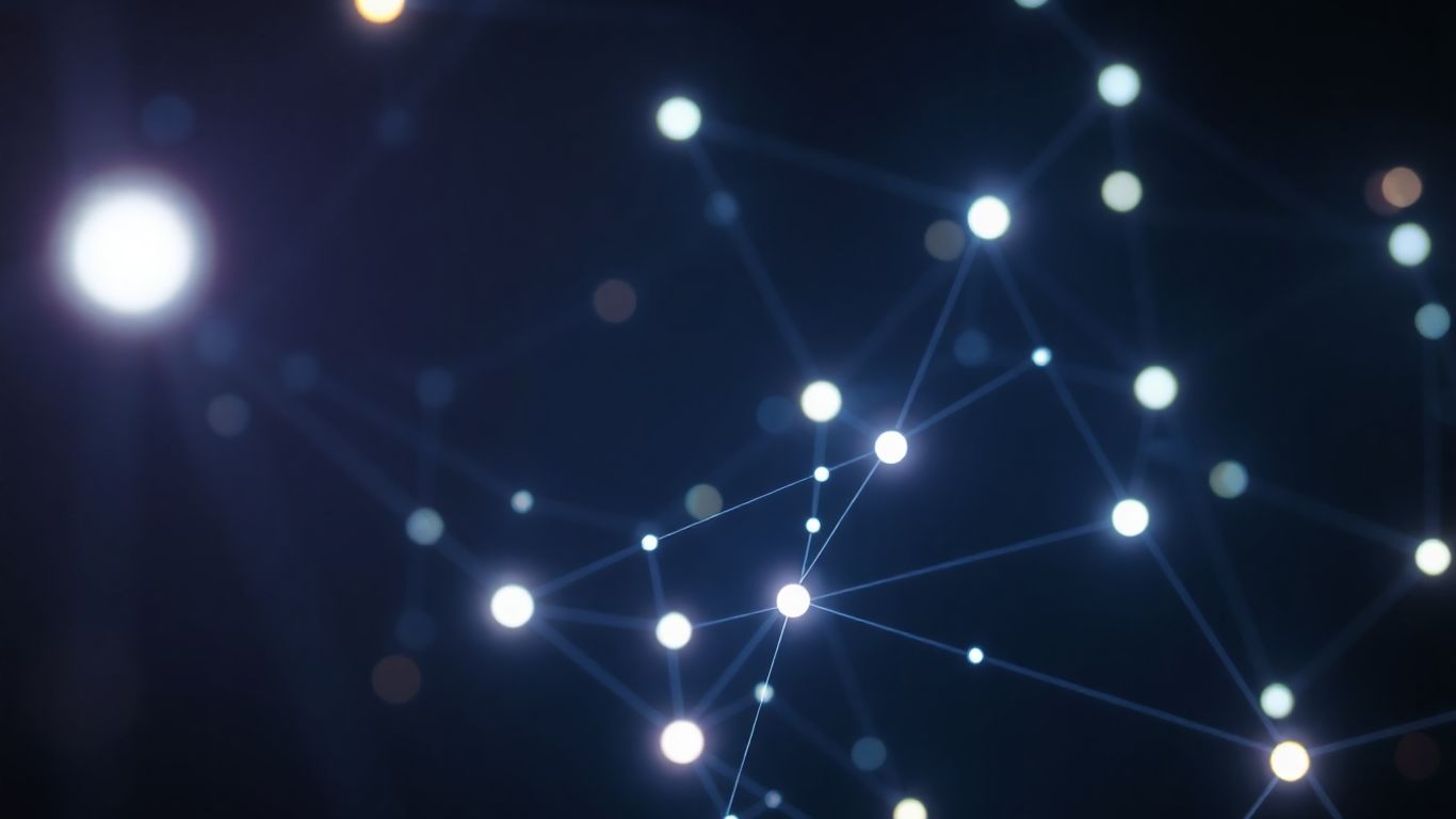 Réseau numérique sombre avec des connexions invisibles.