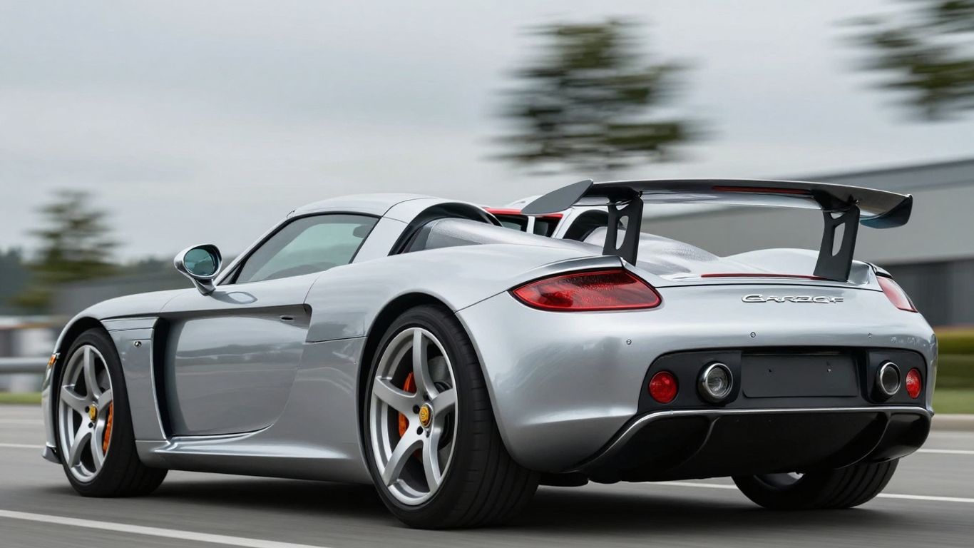 Silver Porsche Carrera GT with Salzburg Design Factory modifications.