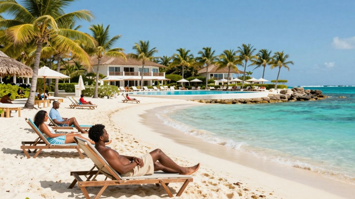Cancun all-inclusive resort beach with turquoise water.