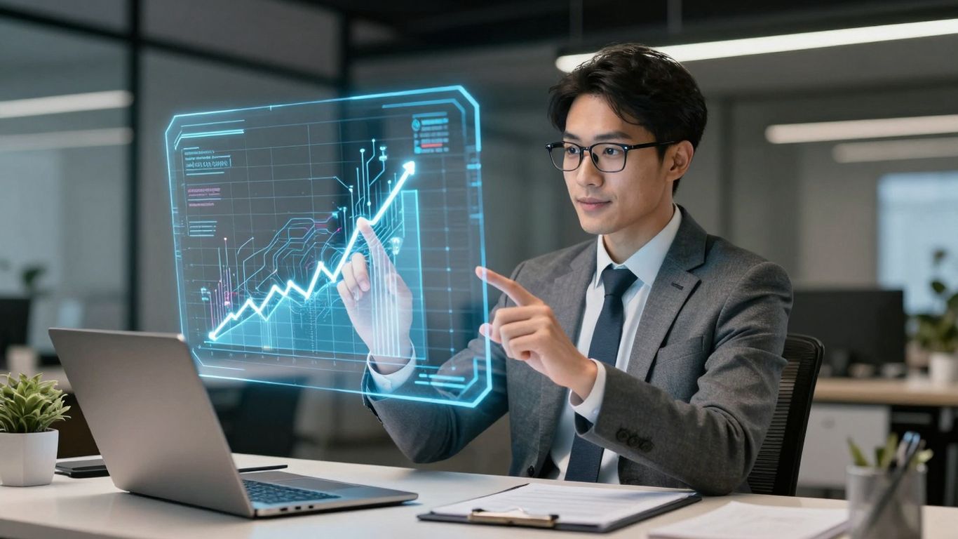 AI sales agent interface with business professional.