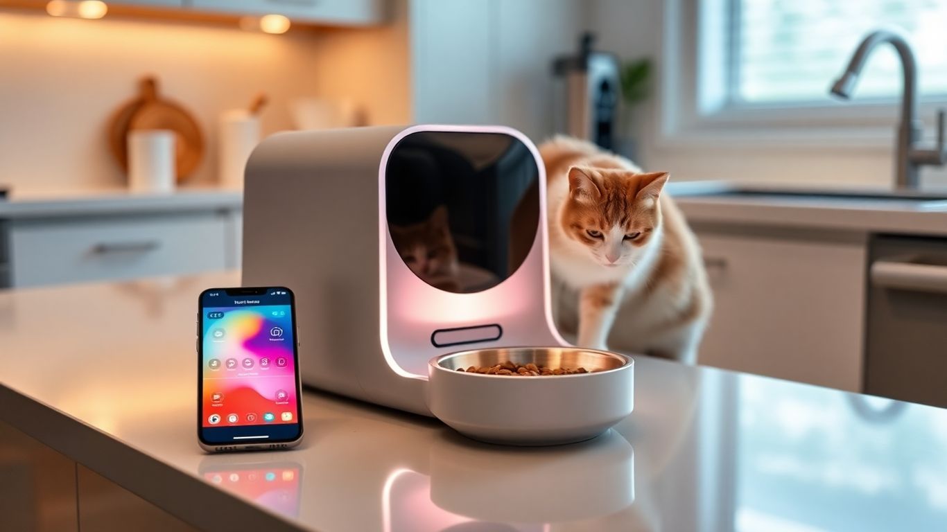 Smart cat feeder with app control