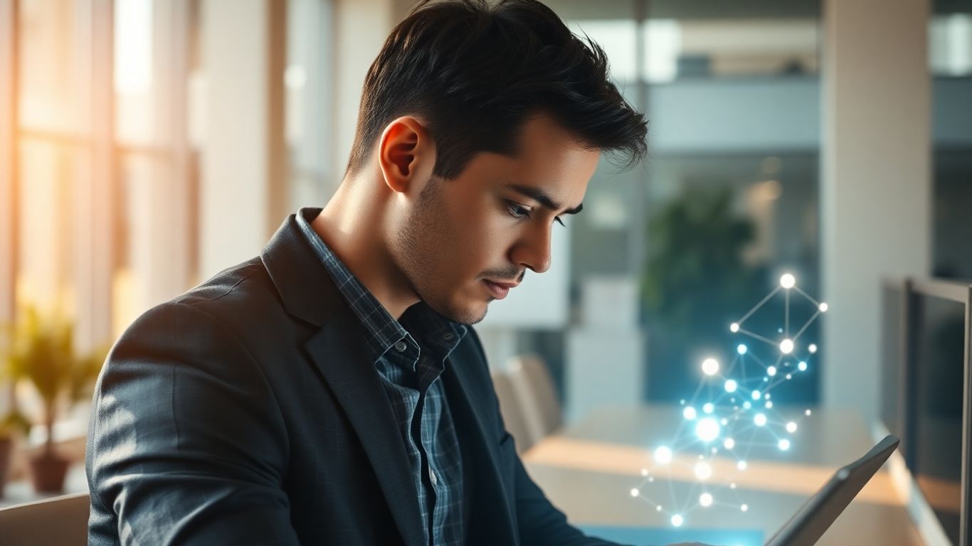 Professional using LinkedIn Creator Mode for B2B growth.