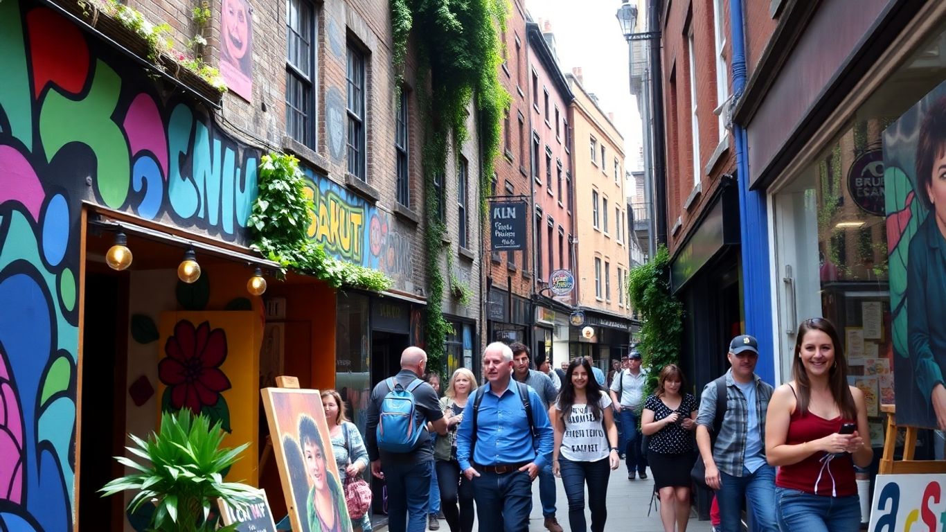 People exploring Manchester’s creative alleyways and hidden cafes