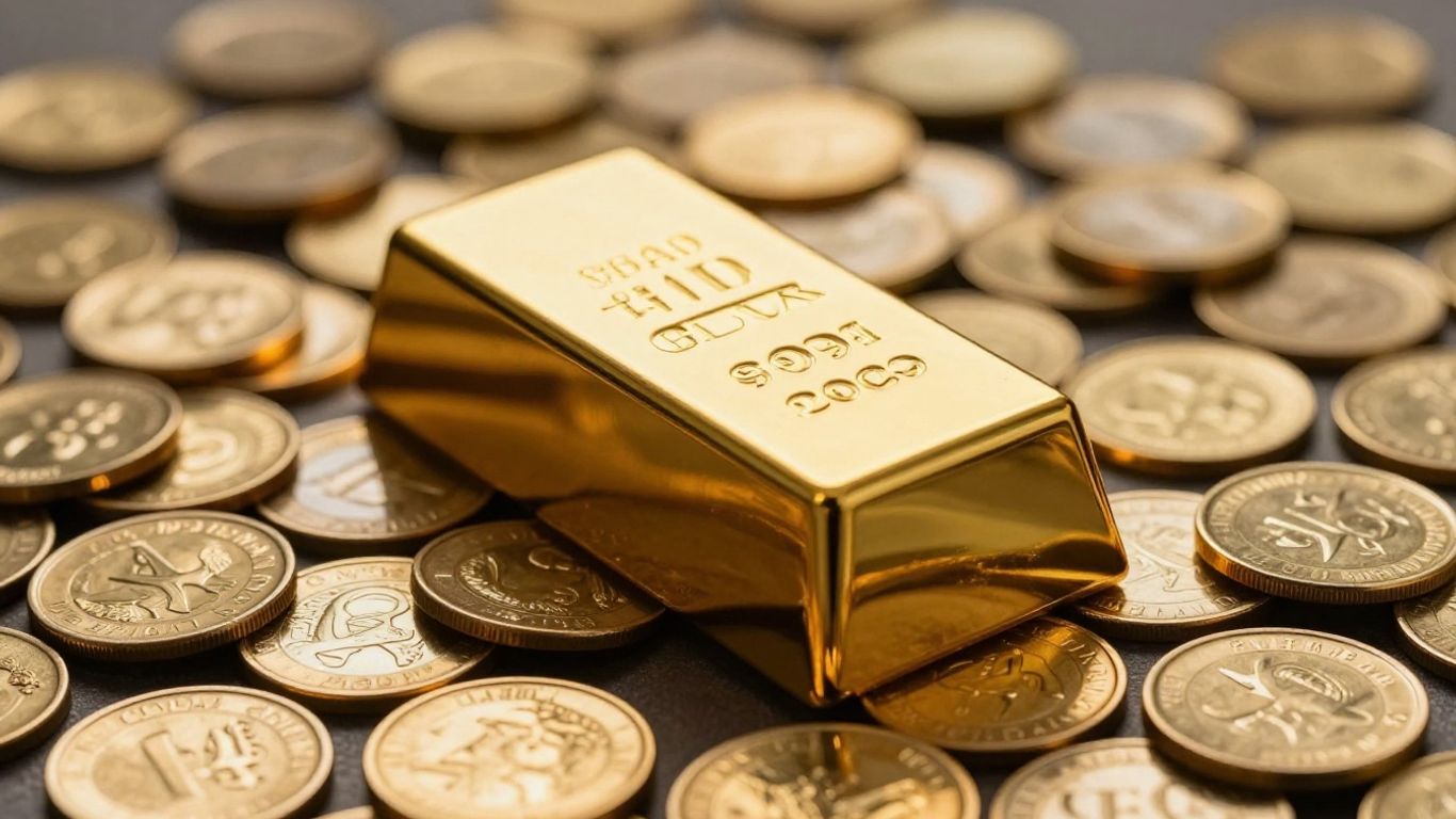 金條和金幣是財富和投資的象徵。