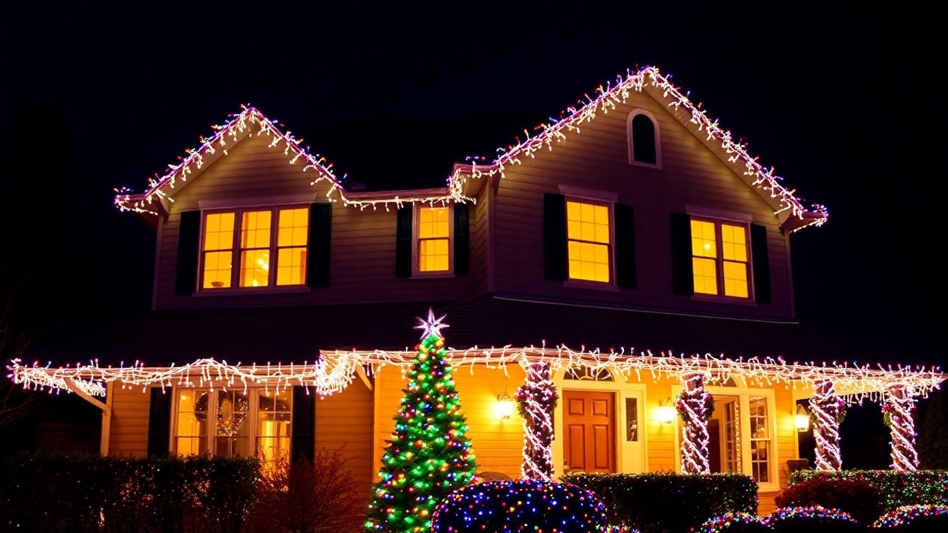 Dazzling Christmas lights on a Ballwin home.