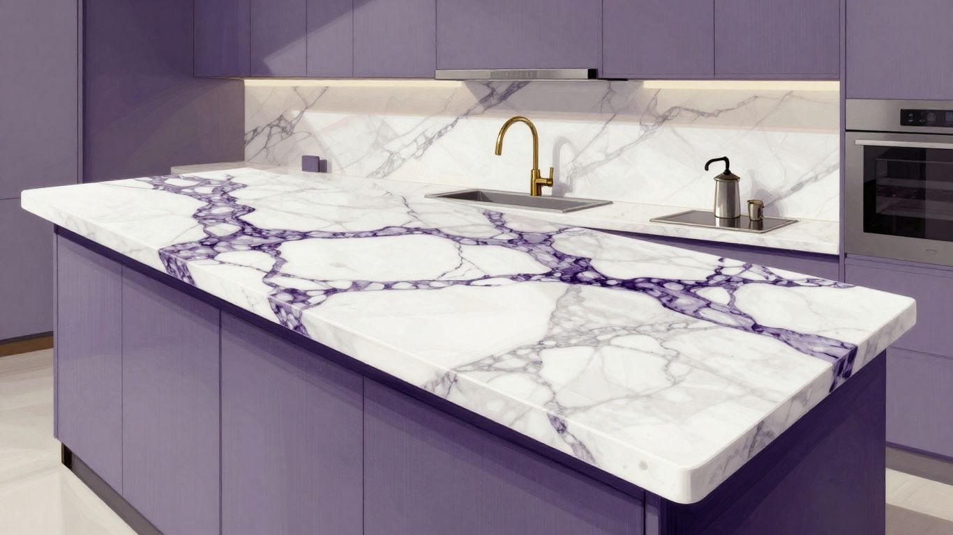 Transform Kitchens Using Elegant Calacatta Viola Marble– SurfacesGalore