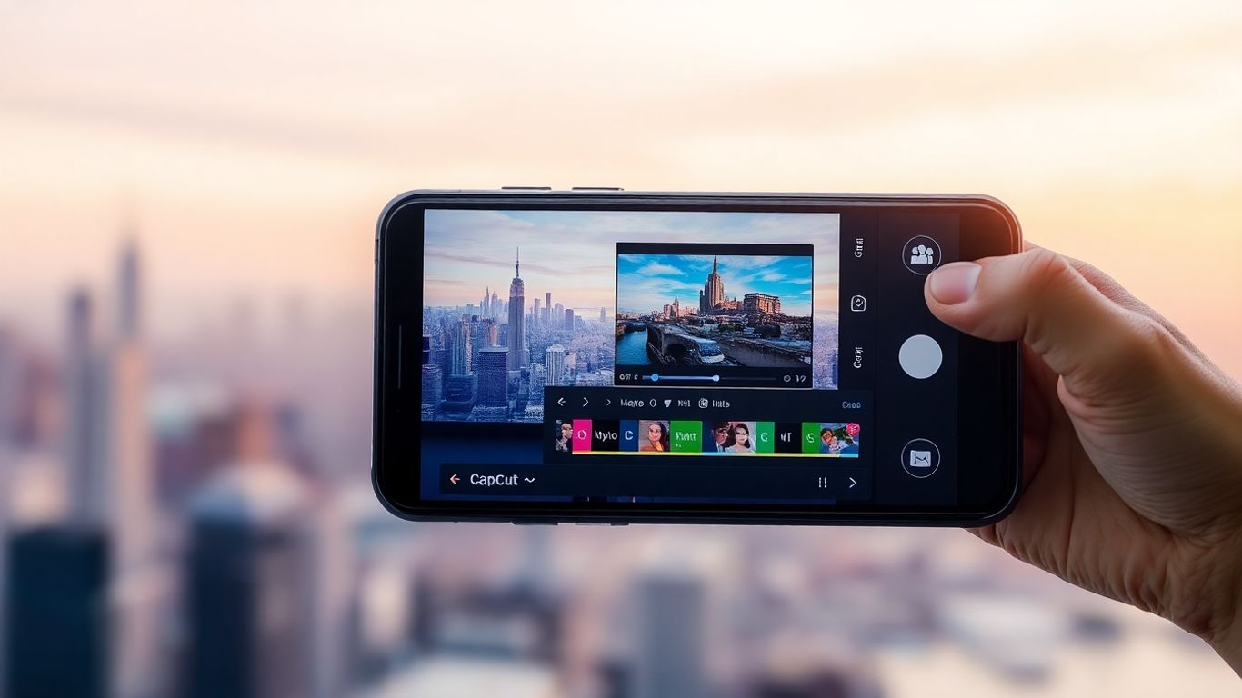 CapCut app interface on a smartphone
