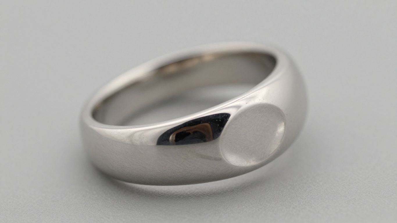 Anneau en or blanc brillant et poli