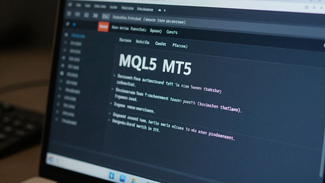 MQL5 and MT5 forum on a computer screen.