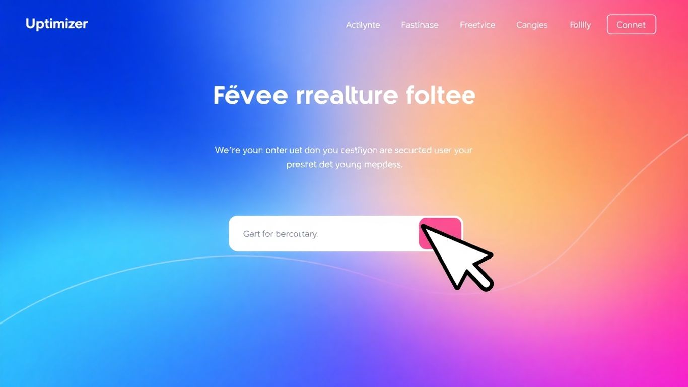 Modern landing page design with interactive elements.