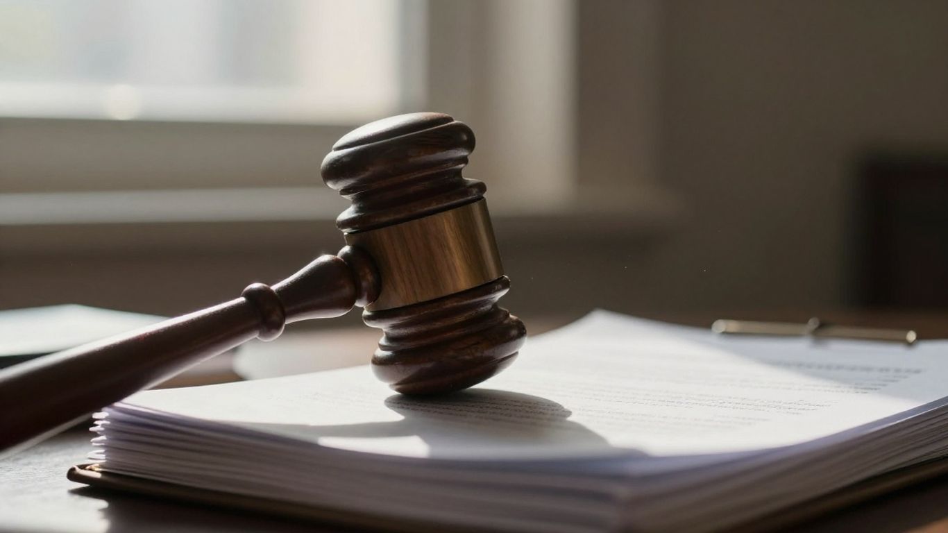 Gavel on legal documents, court filing process