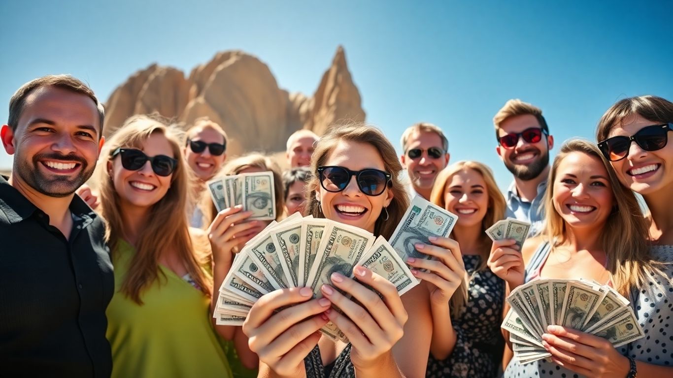 People receiving cash payments in Australia.