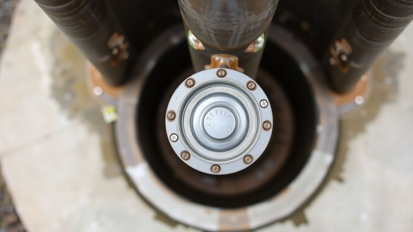 Tamper-proof well seal on a community water source.