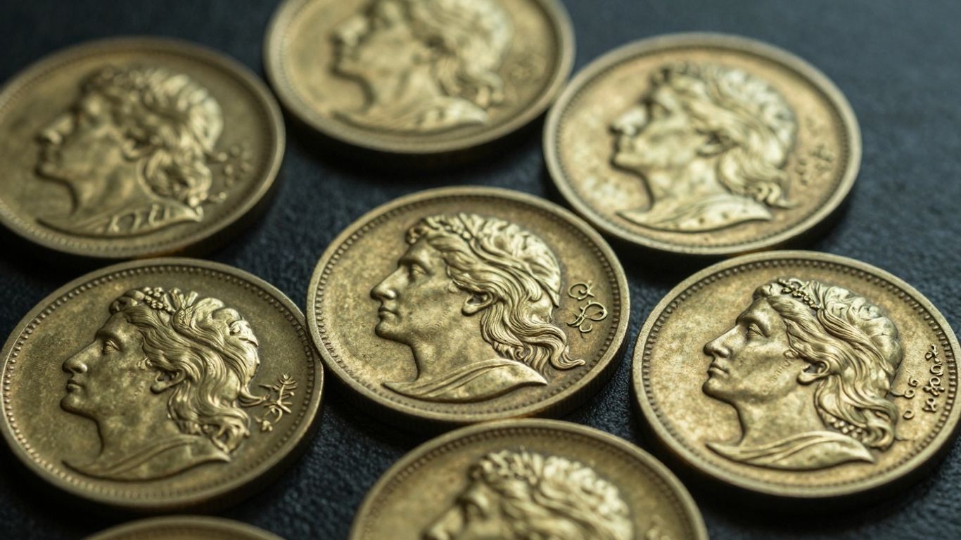 Antique flowing hair gold coins