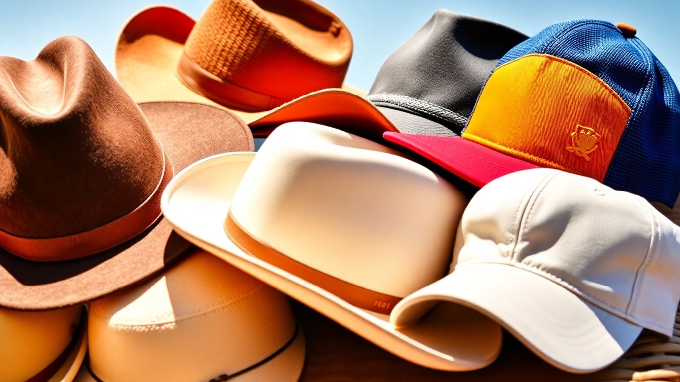 Collection of diverse hat styles.