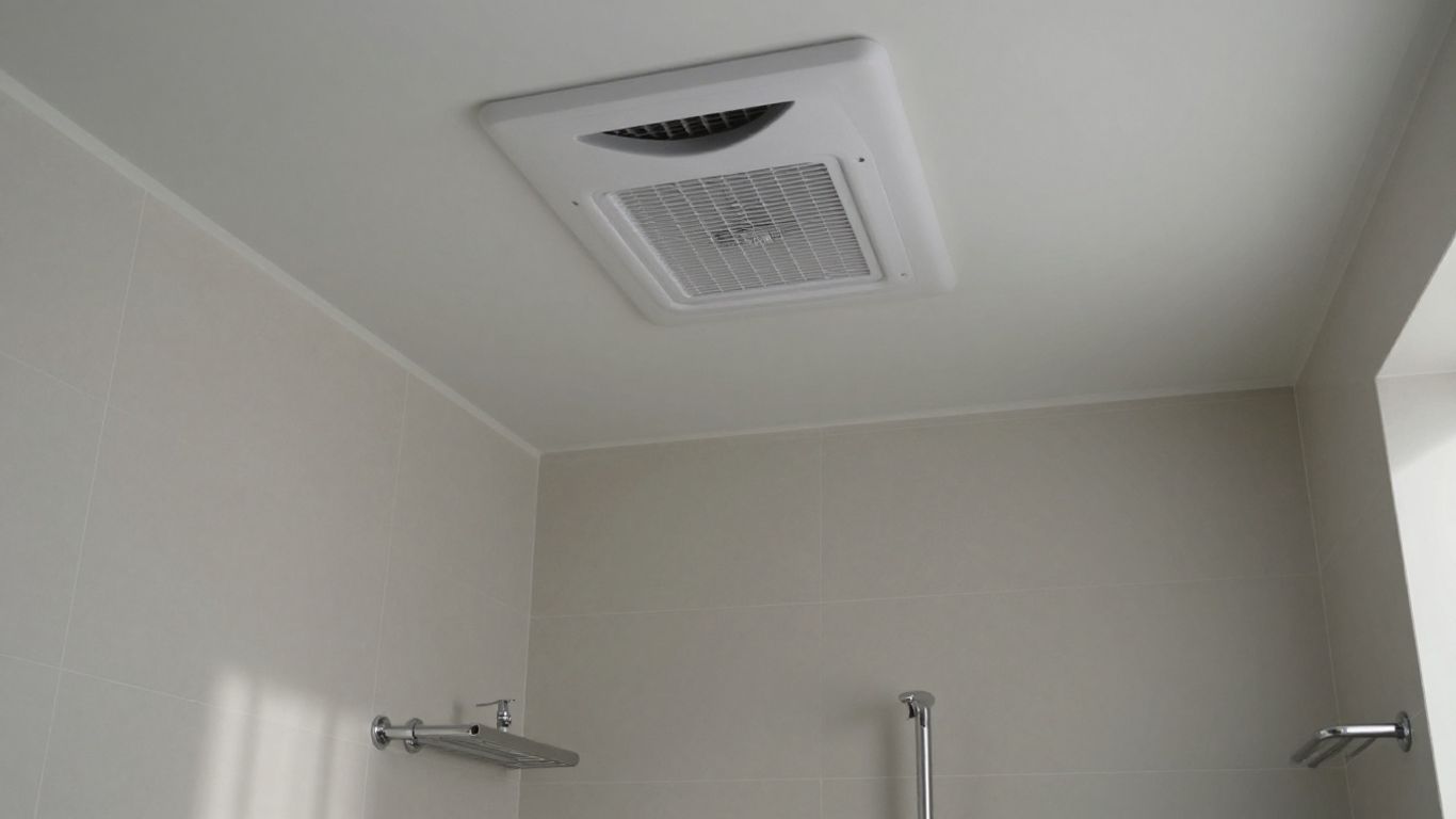 Ventilation dans une salle de bain moderne.