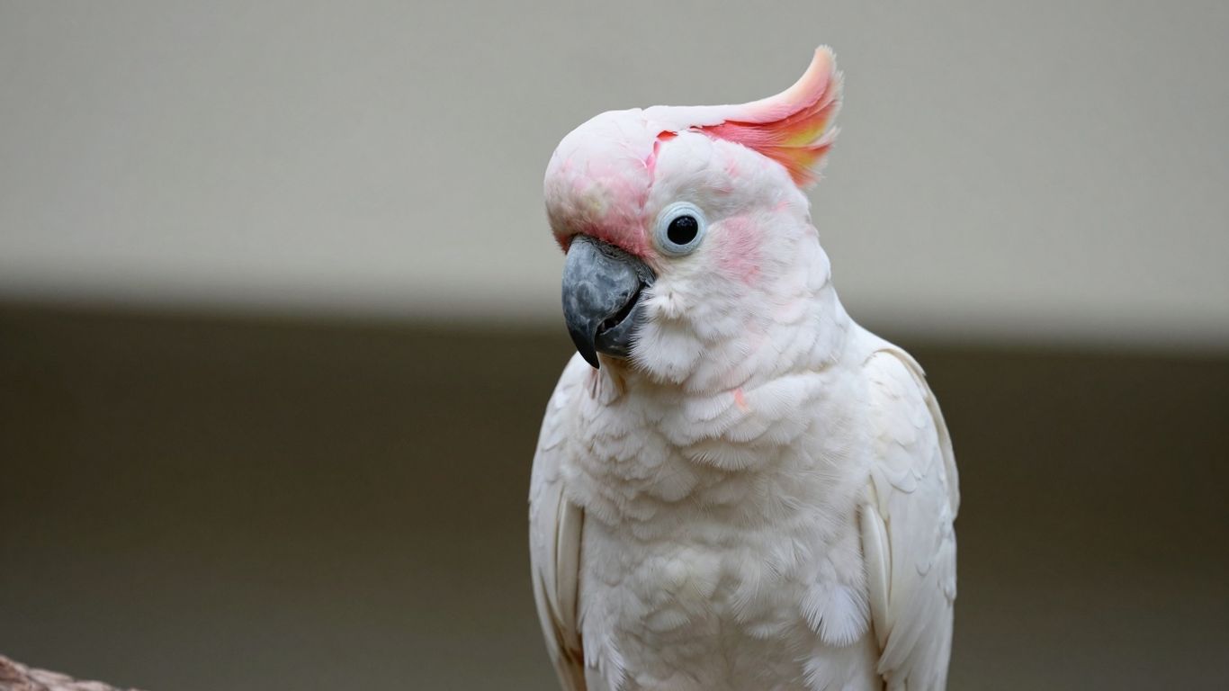 Moluccan cockatoo with pink crest