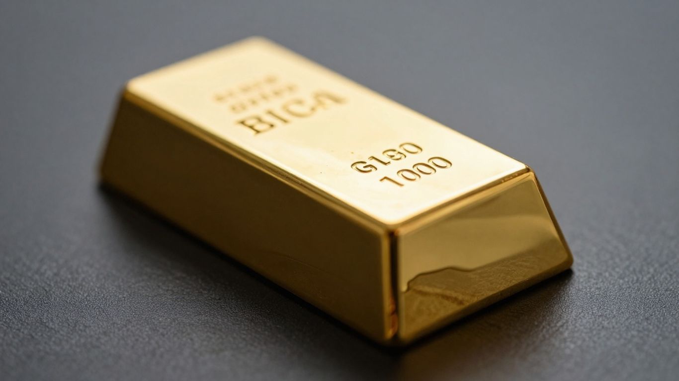 深色背景上閃亮的金條