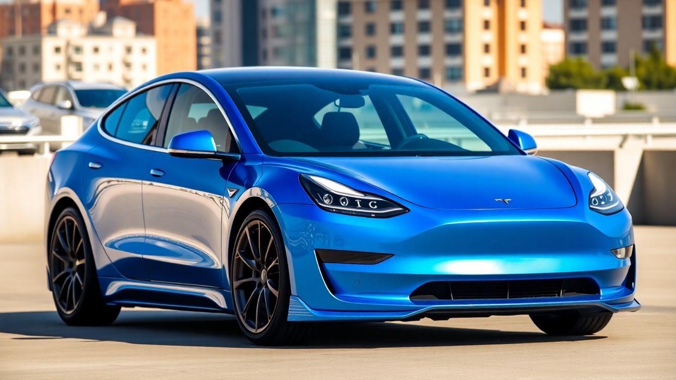 Customized Tesla Model 3 with body kit