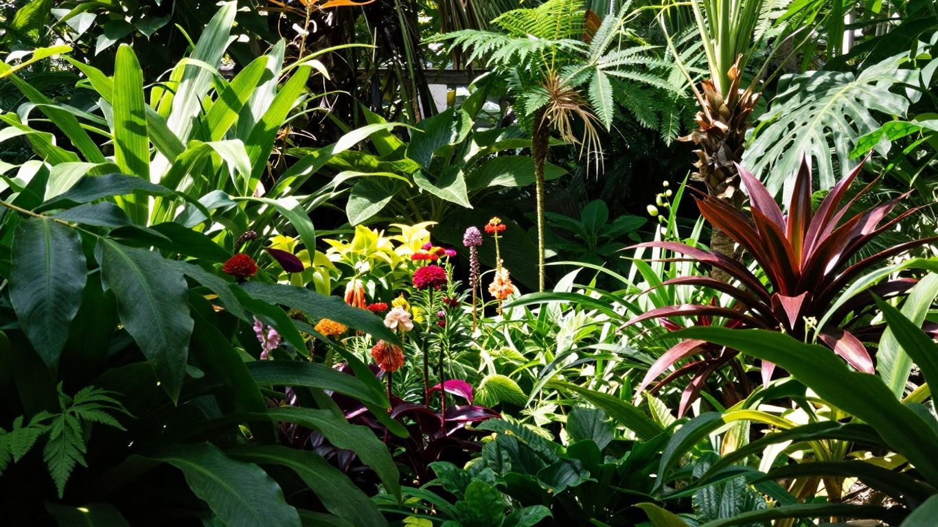 Botanischer Garten Leiden mit bunten Blumen und Pflanzen