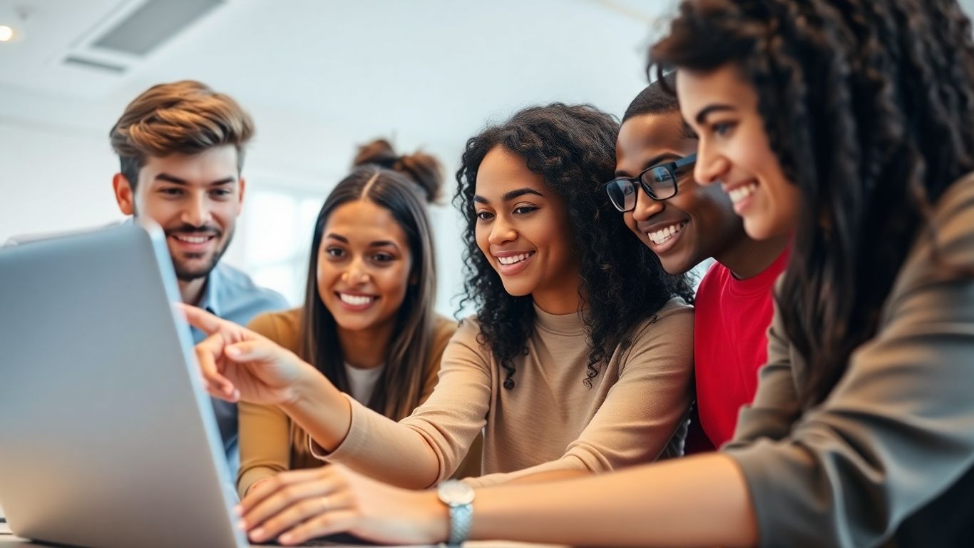 Person taking an online IELTS mock test on a laptop.