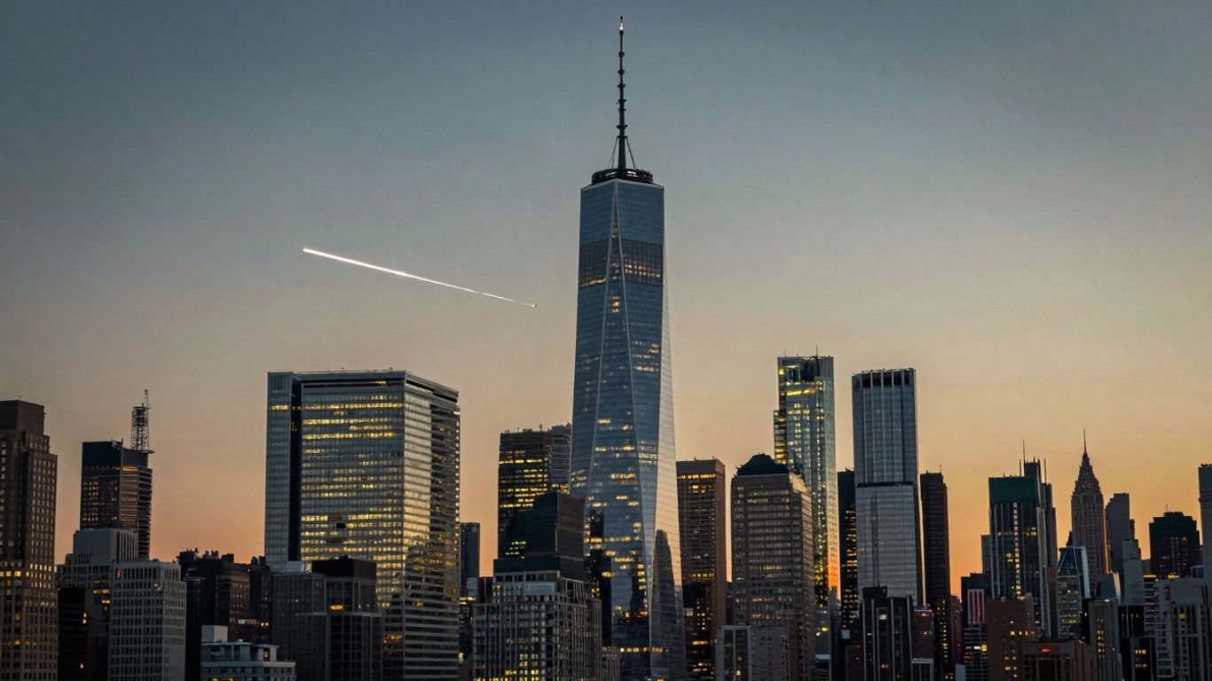 NYC skyline at dusk, symbolizing business growth.
