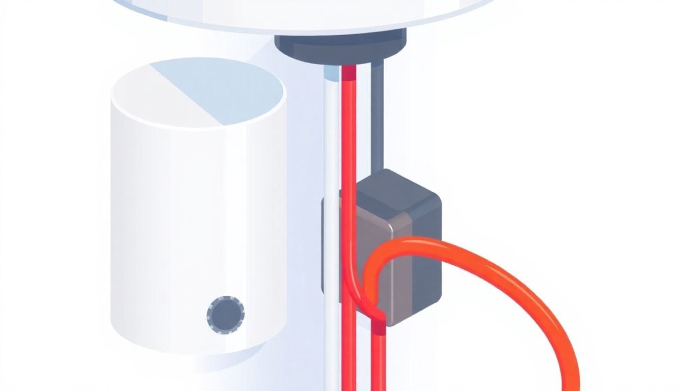 Electric water heater wiring and water line connections.