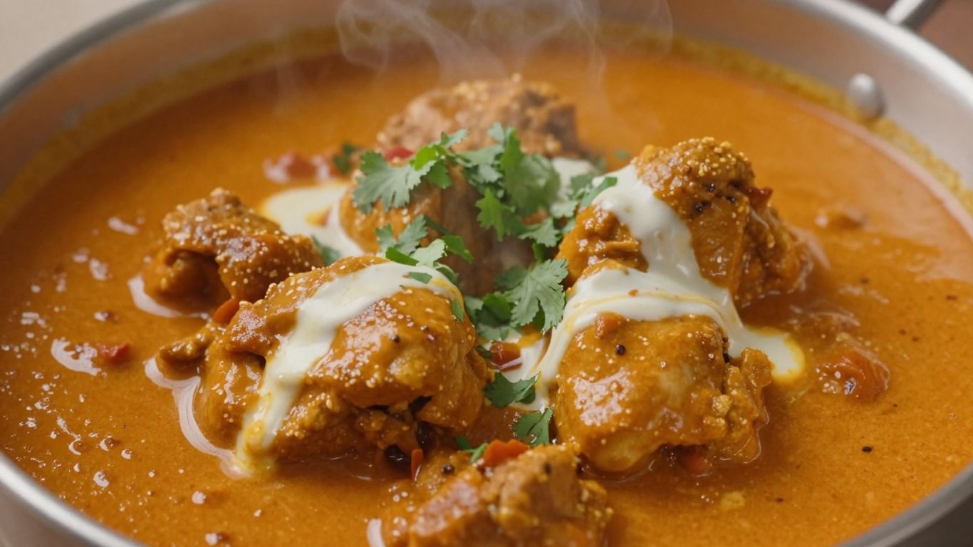 Restaurant-style butter chicken with creamy sauce and cilantro.