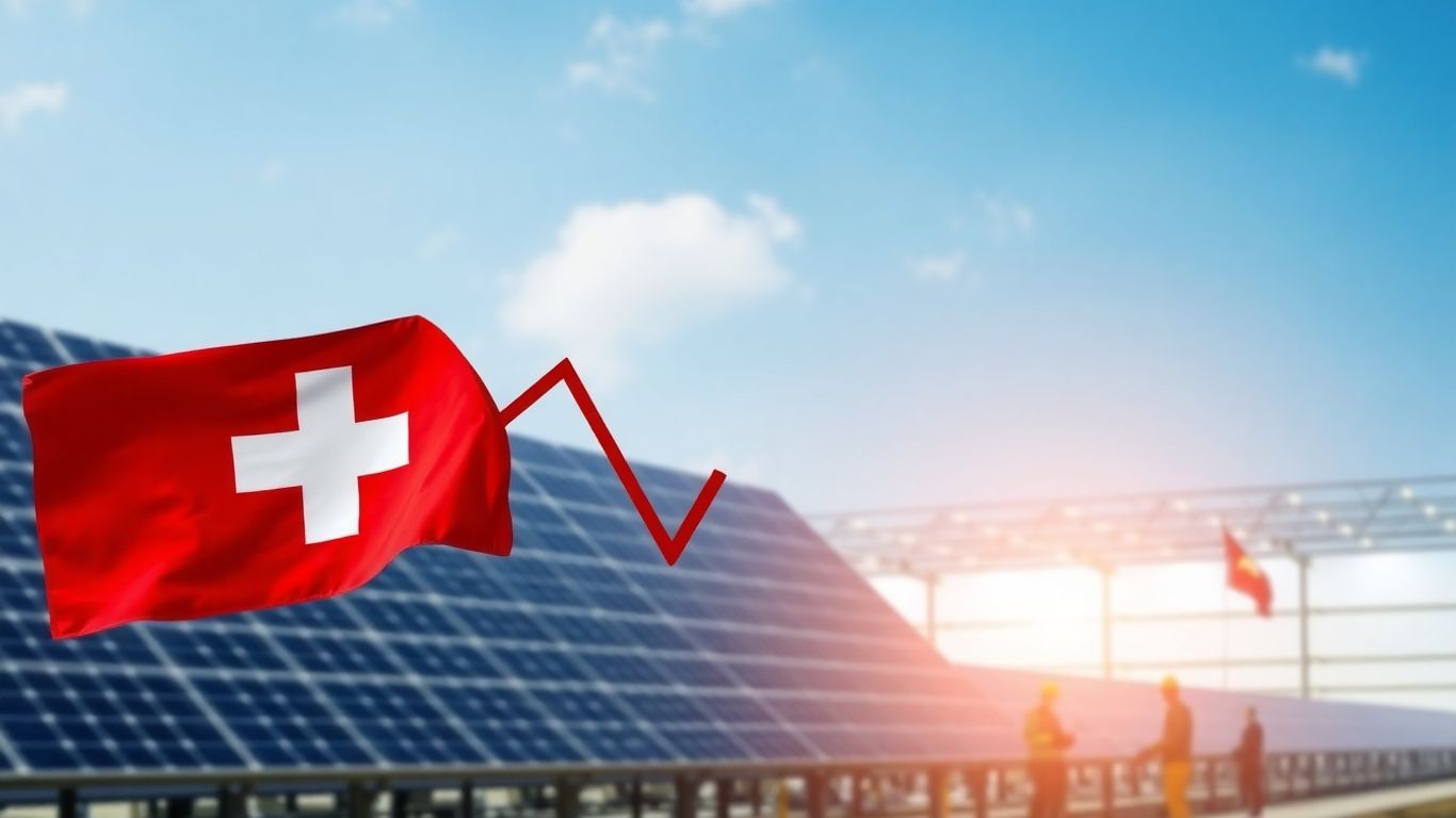 Action Meyer Burger en baisse, usine de panneaux solaires