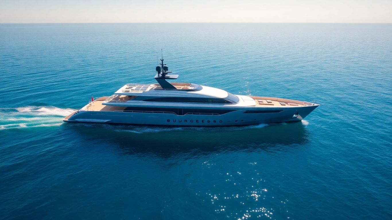 Luxury Burgess yacht on the water