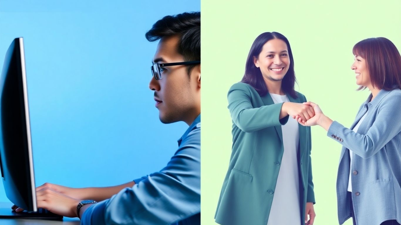 Connecting with customers through website communication.