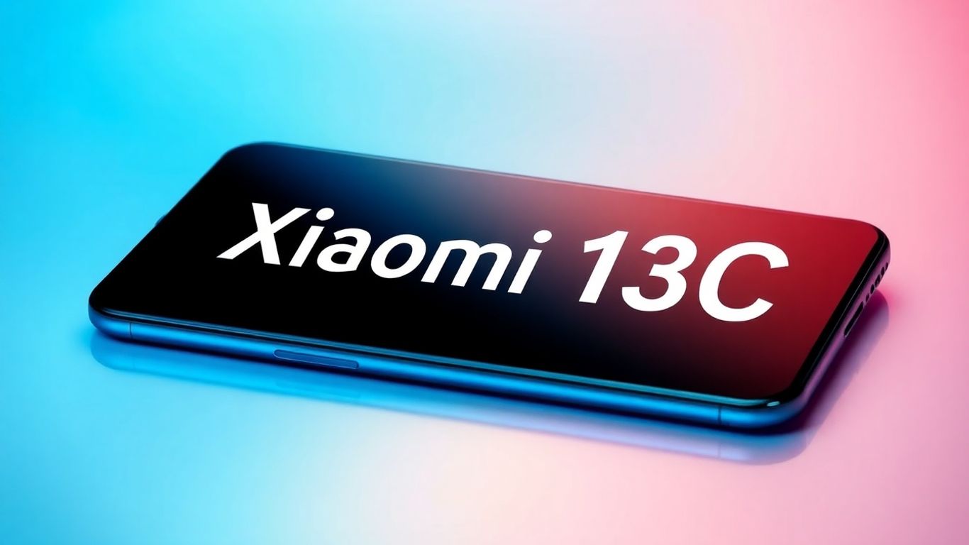 Xiaomi 13C em destaque, design moderno e atraente.