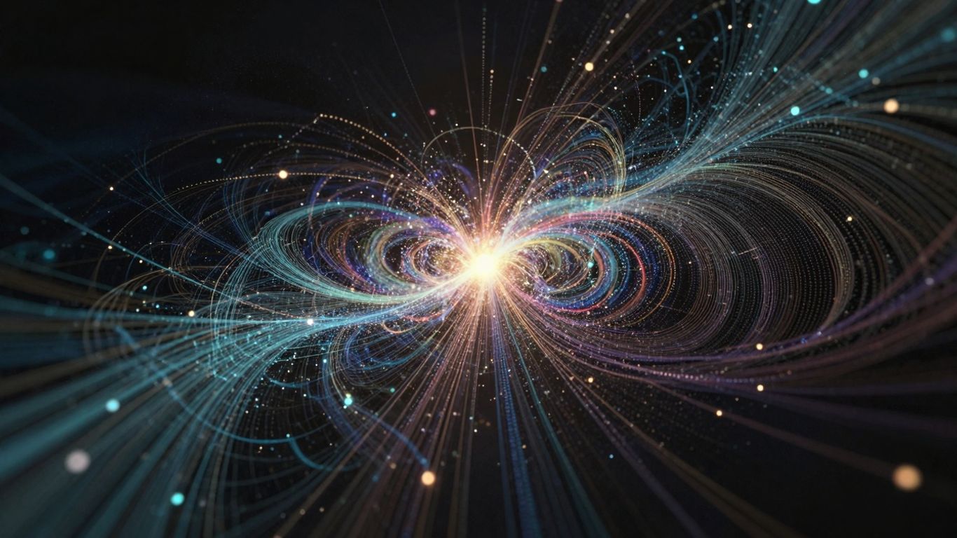 Fluxuri de date interconectate către un nucleu central strălucitor.