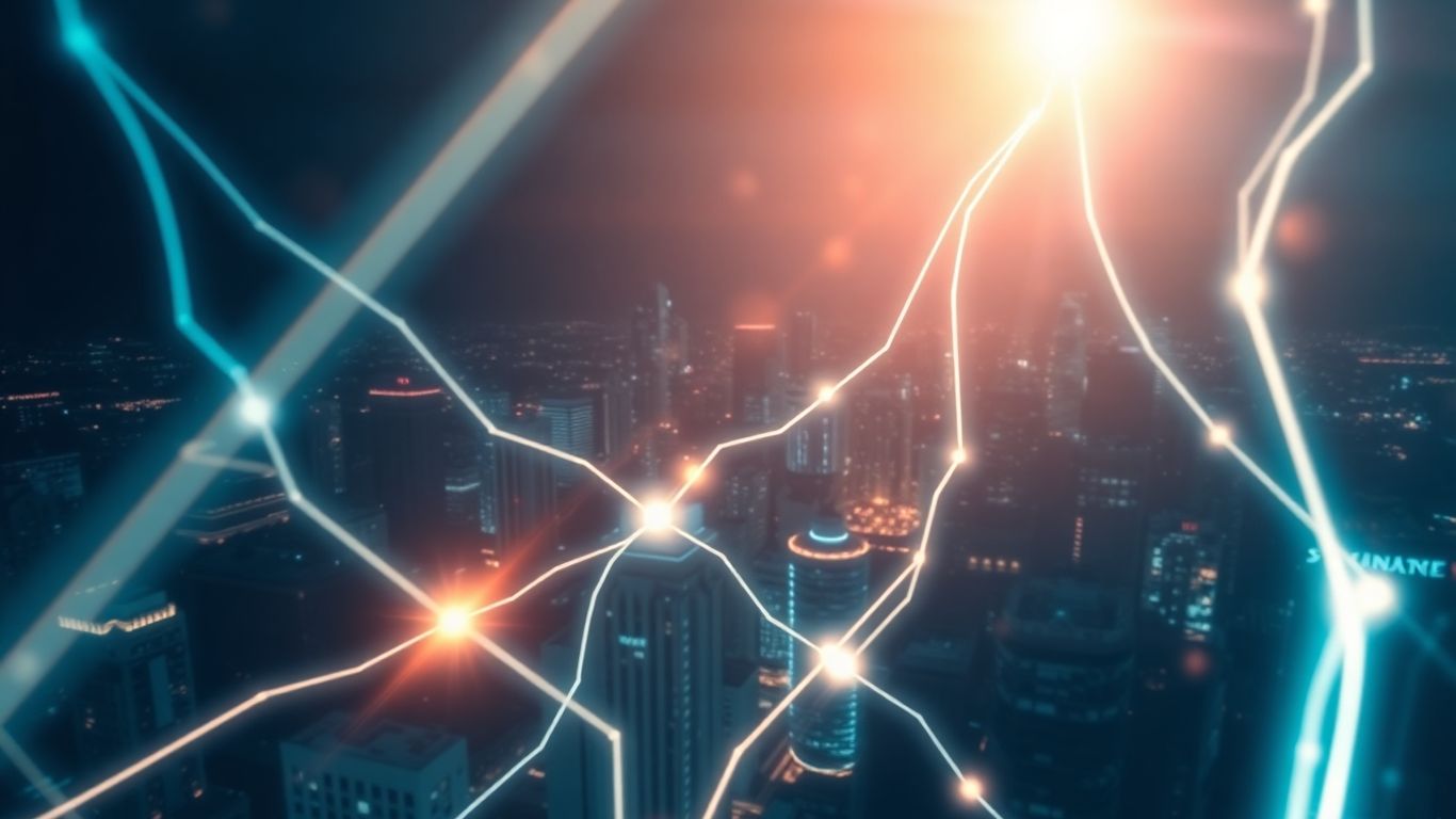 MicroStrategy logo with futuristic digital background.