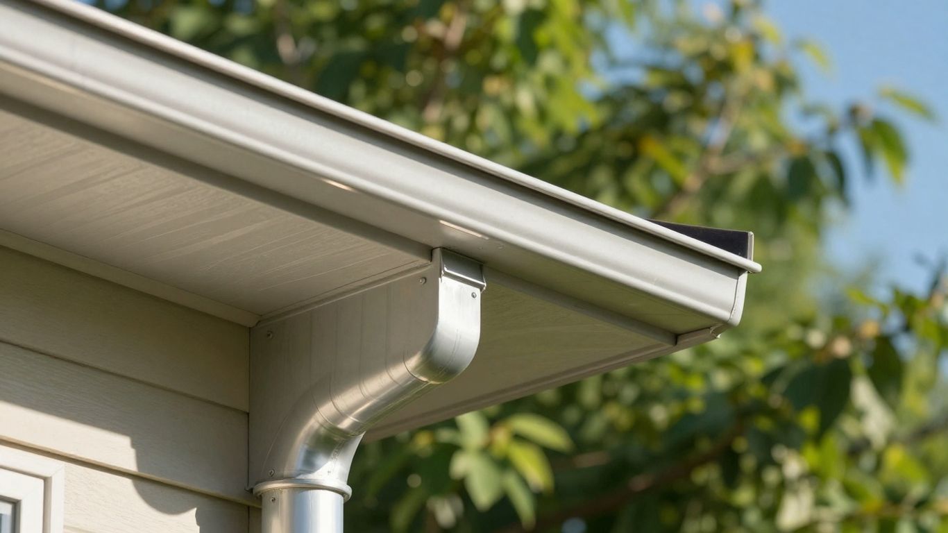 Clean gutters on a sunny day