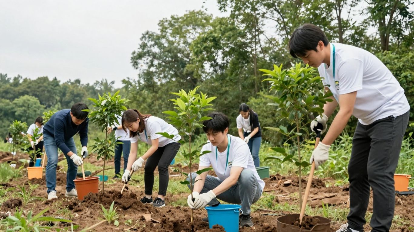 Vedete implicare în plantarea copacilor pentru mediu.
