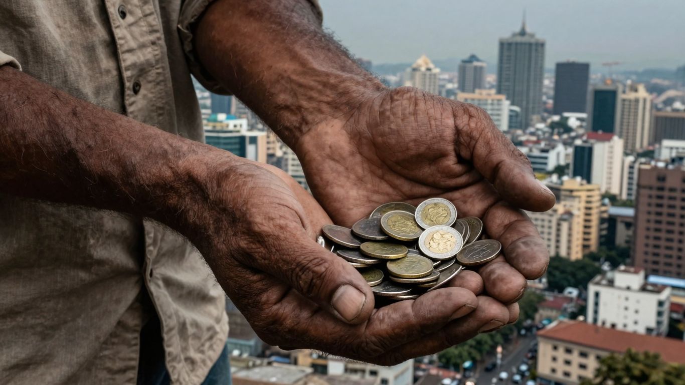 Muncitori săraci versus bogăție, contrast economic.