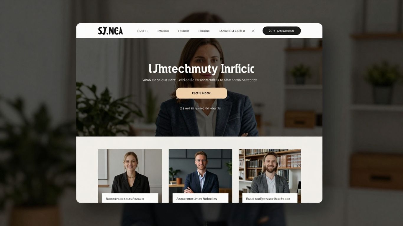 Modern Irish service business website design elements.