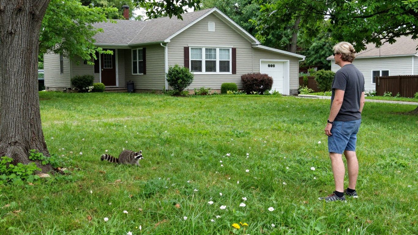 Wildlife control in a Clarence, NY backyard.