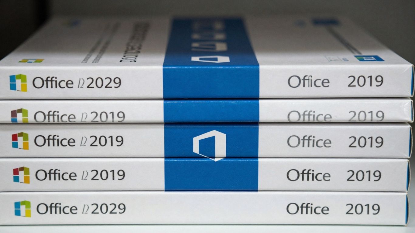 Cajas de licencia de Office 2019 con ofertas.