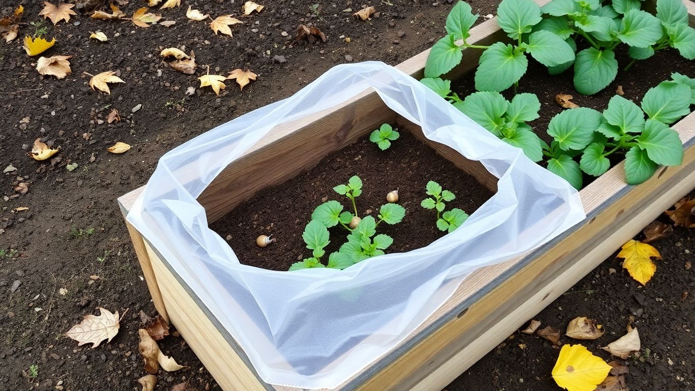 Hochbeet gegen Schnecken im Herbst