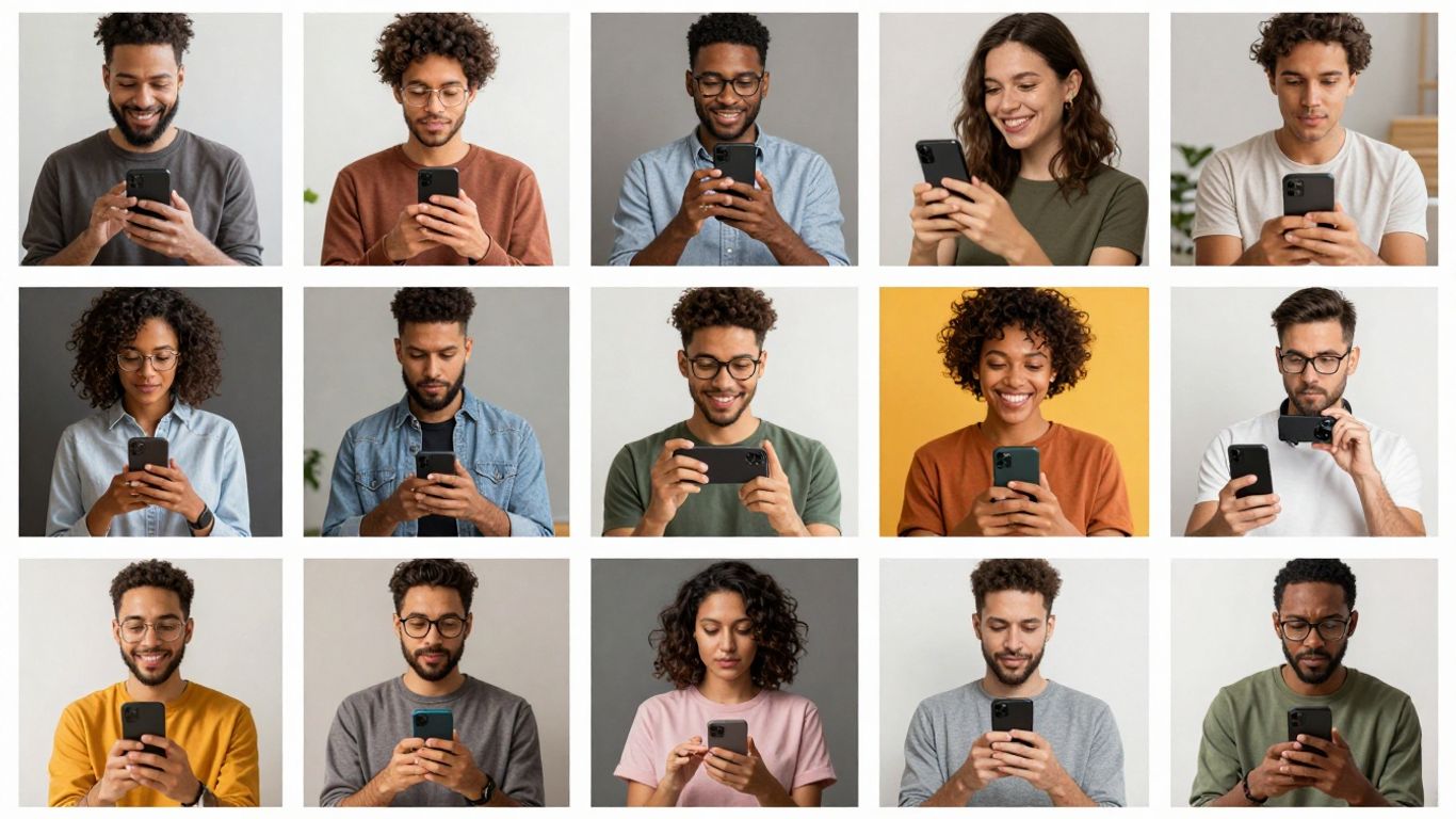 Small creators editing photos and videos on mobile devices.