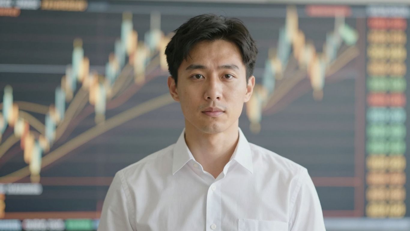 Abstract financial market movement with gold and metallic elements.
