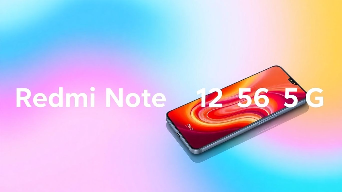 Xiaomi Redmi Note 12 5G smartphone em destaque.