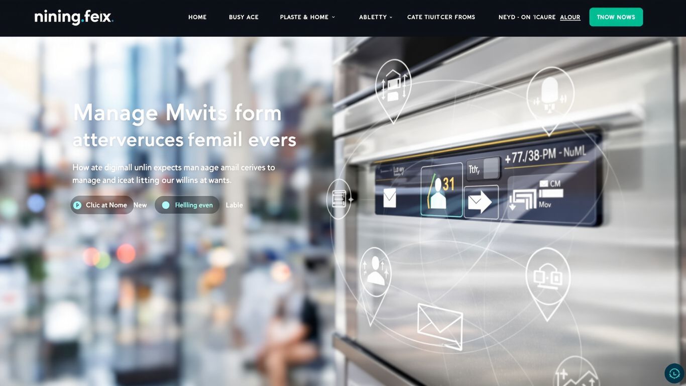 Digital mailbox with city background